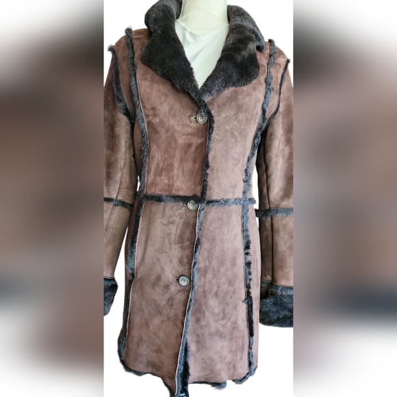 Vintage 70s Alexander Julian Lamb Sheepskin Shearling Mouton Fur Coat S/P - Picture 6 of 16